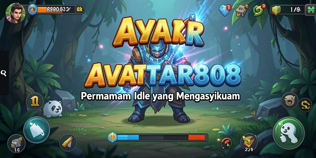 Tampilan gameplay AVATAR808 yang menakjubkan dalam gaya Idle.