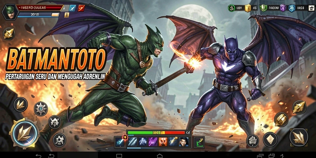 Screenshot pertarungan seru dan aksi mendebarkan di BATMANTOTO.