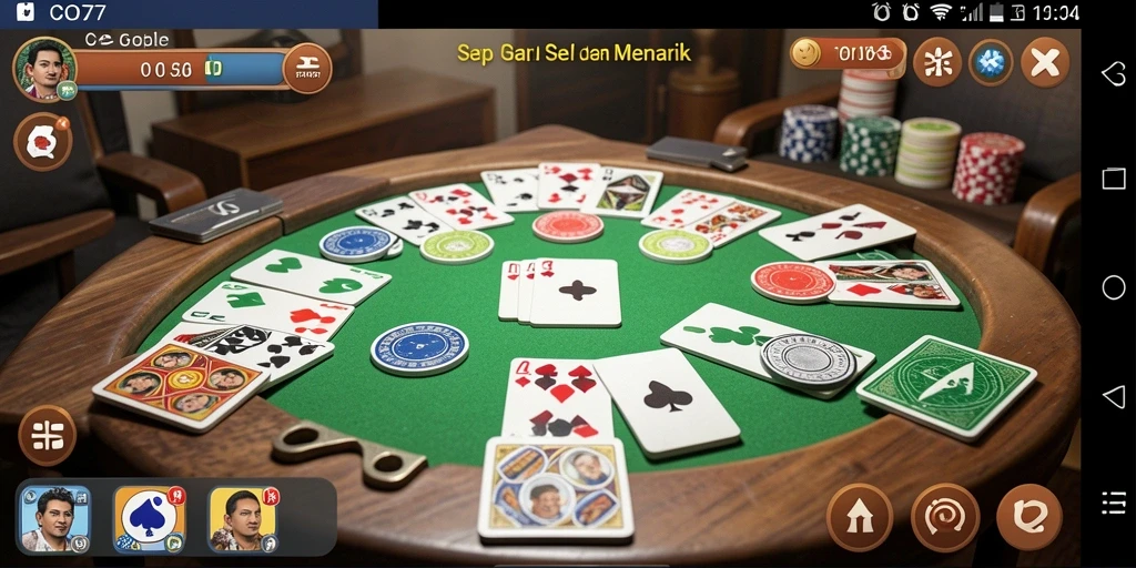 Tampilan gameplay COO77 yang seru dan penuh strategi Gaple.