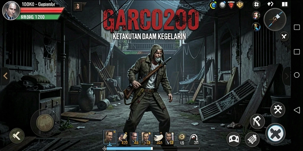 Screenshot GARCO200 menampilkan suasana mencekam dan gameplay yang menegangkan.