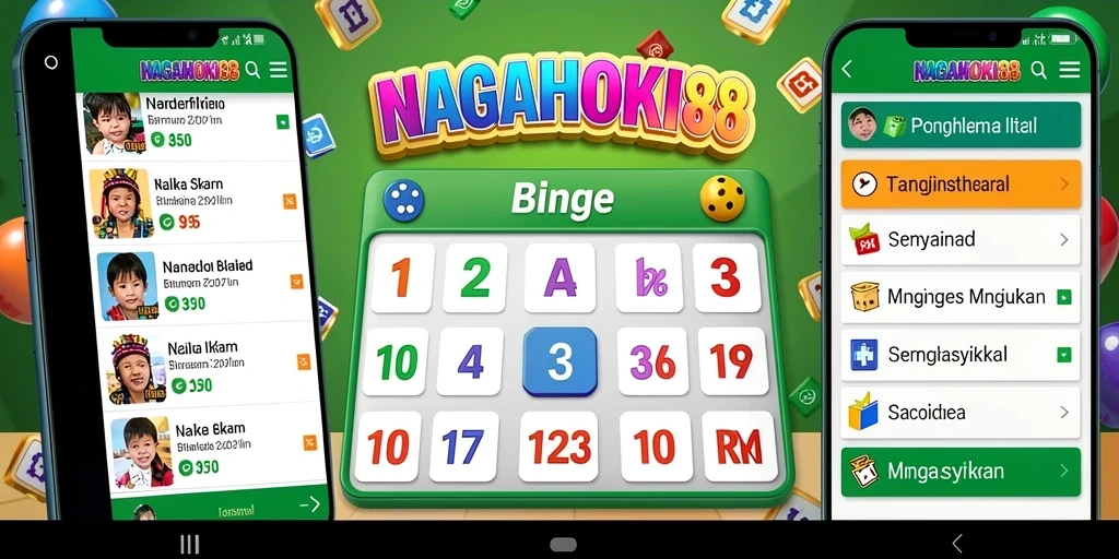 Screenshot gameplay NAGAHOKI88 dengan tampilan Bingo yang menarik.
