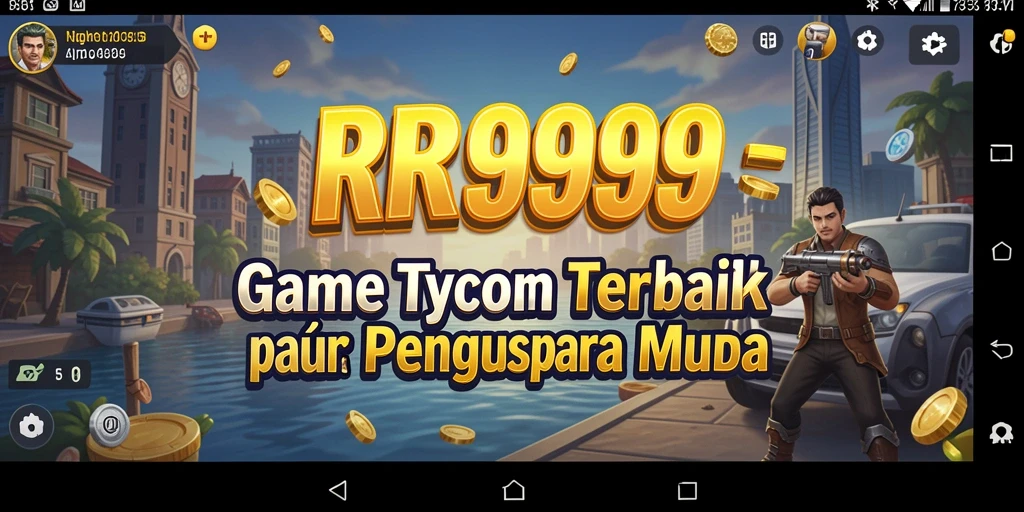 Screenshot gameplay RR999 menampilkan manajemen perusahaan yang seru.