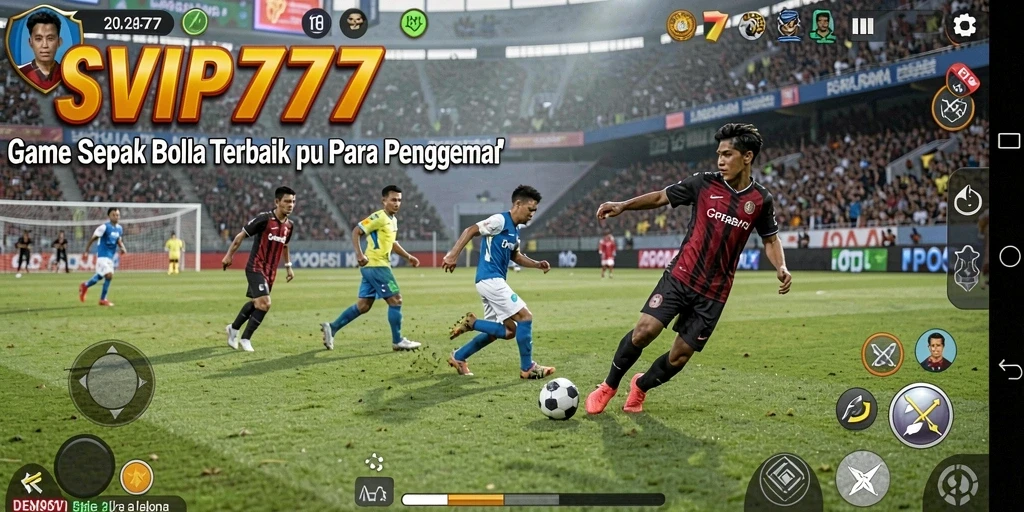 Tampilan gameplay SVIP777 yang memukau dalam pertandingan sepak bola.