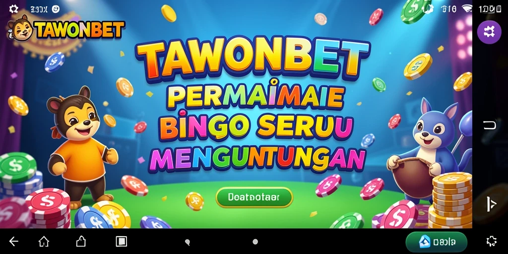 Tampilan gameplay TAWONBET yang seru dan interaktif dalam bingo.