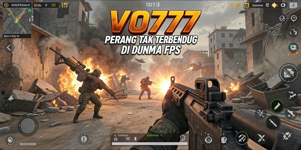Screenshot gameplay VO777 menampilkan aksi tembak menembak yang intens.