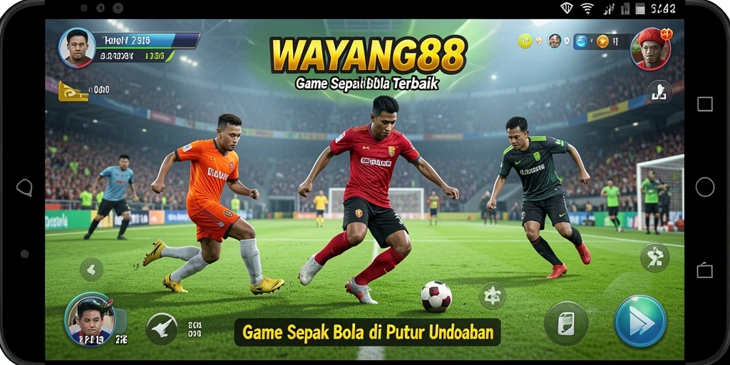 Tampilan gameplay menarik dari game sepak bola WAYANG88.