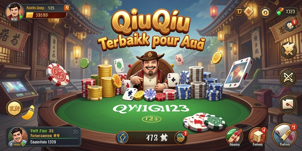 Screenshot utama gameplay YY123 menampilkan keseruan permainan QiuQiu.