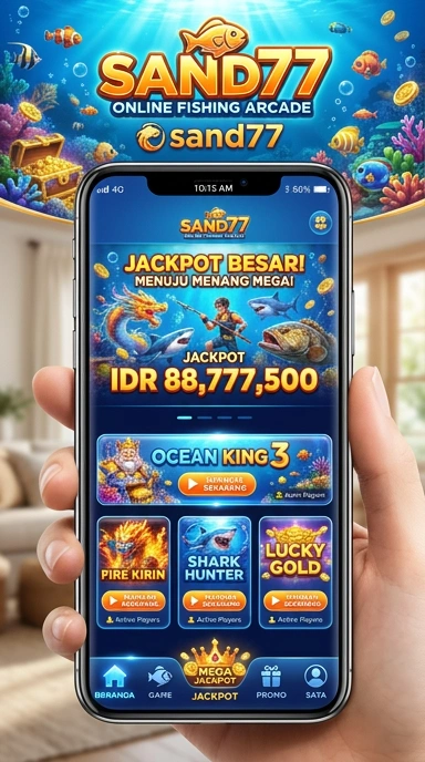 Screenshot menunjukkan proses pengunduhan aplikasi di sand77.